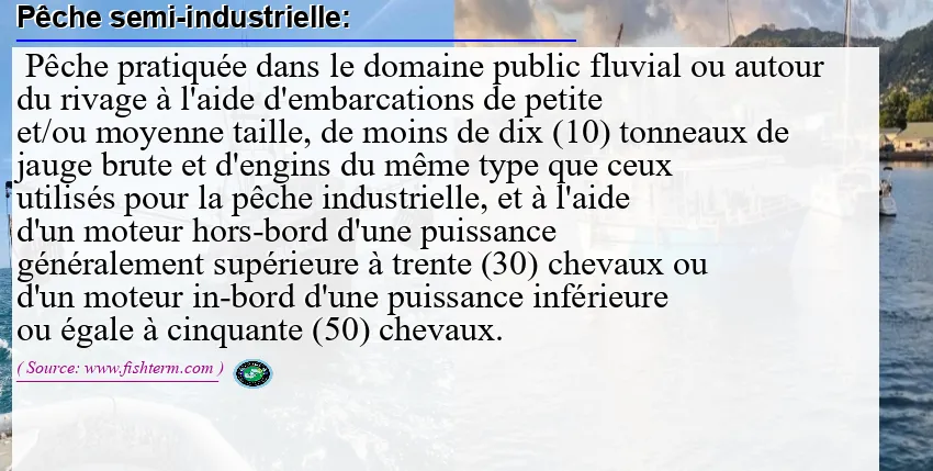 Image: Definition of pêche semi-industrielle