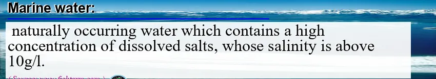 Image: Definition of marine water  Image: Definition of marine water