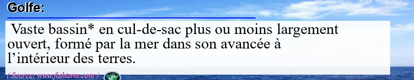 Image: Definition of golfe