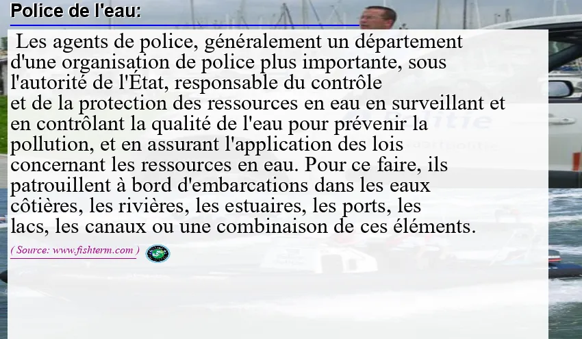 Image: Definition of police de l'eau