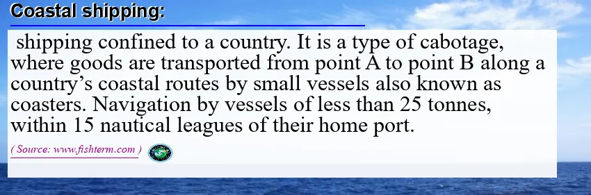 Image: Definition of coastal shipping