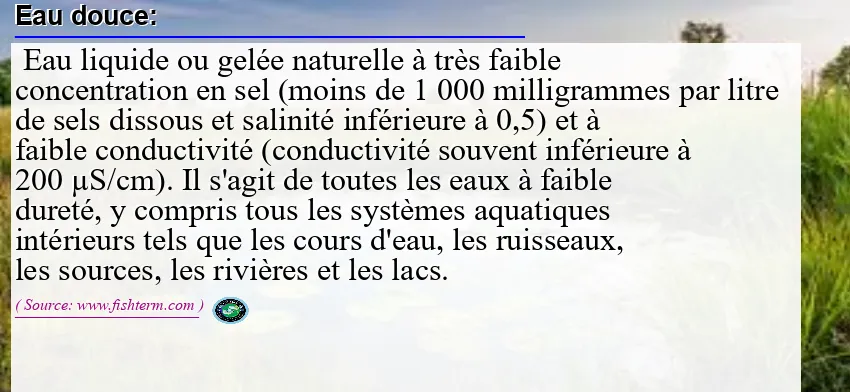 Image: Definition of eau douce