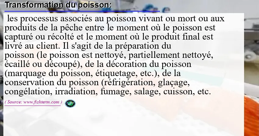 Image: Definition of transformation du poisson