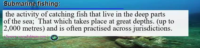 Image: Definition of sub-marine fishing