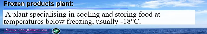 Image: Definition of frozen products plant