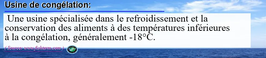 Image: Definition of usine de congélation