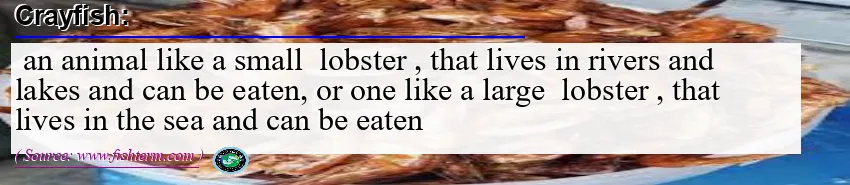 Image: Definition of crayfish