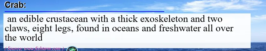 Image: Definition of crab Image: Definition of crab
