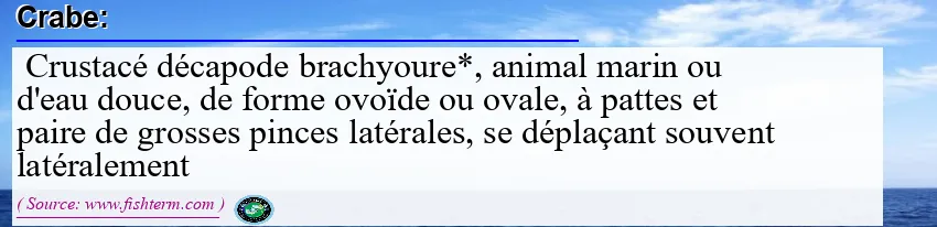 Image: Definition of crabe