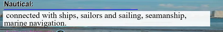 Image: Definition of nautical