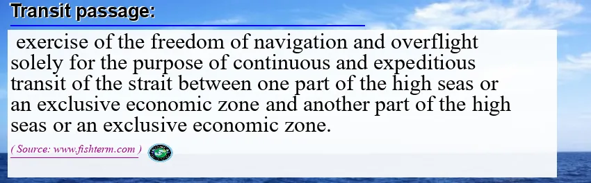 Image: Definition of transit passage