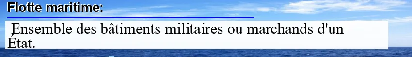 Image: Definition of flotte maritime