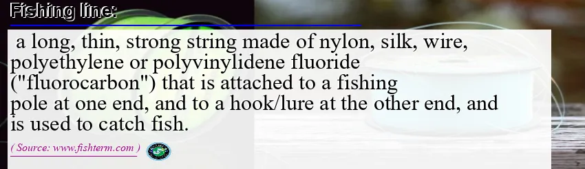 Image: Definition of fishing line