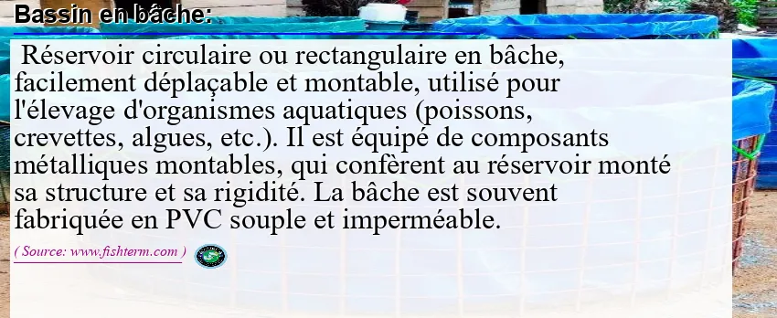 Image: Definition of bac en bâche