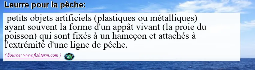 Image: Definition of leurre de pêche