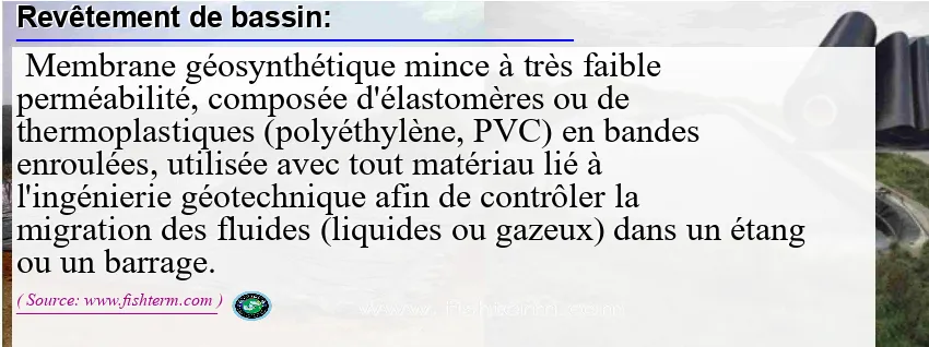 Image: Definition of revêtement de bassin