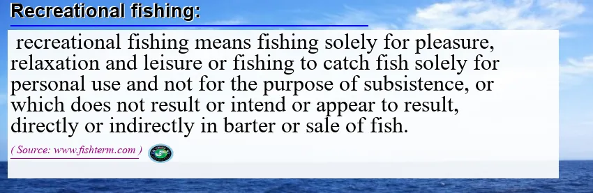 Image: Definition of recreational fishing