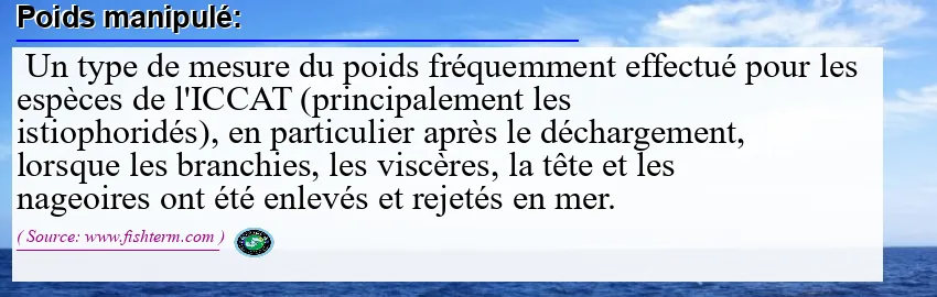 Image: Definition of poids manipulé