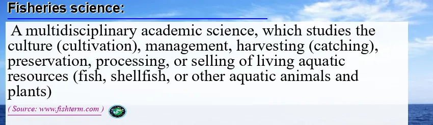 Image: Definition of fisheries science