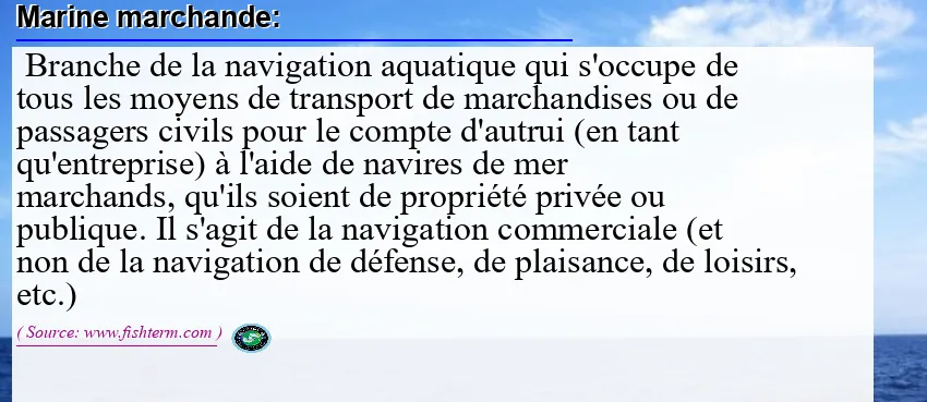 Image: Definition of marine marchande