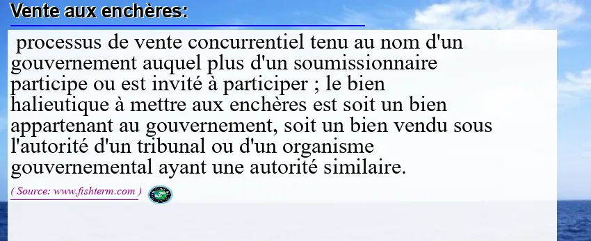 Image: Definition of vente aux enchères