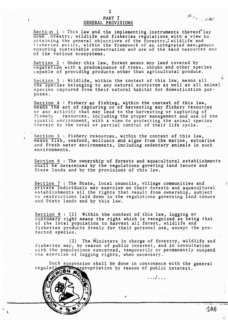 Law_No._94-01_on_Forestry_Wildlife_and_Fisheries_Page2 - aticles 1, 2, 3, 4, 6, 7 & 8 