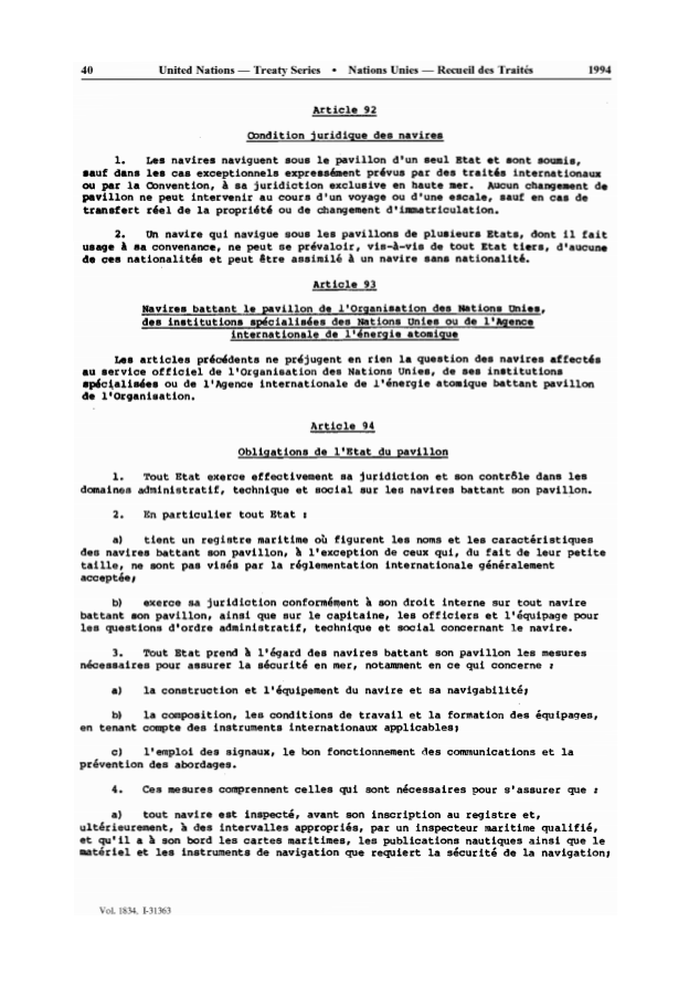 UNCLOS_fr_Page38 - aticles 92, 93 & 94 