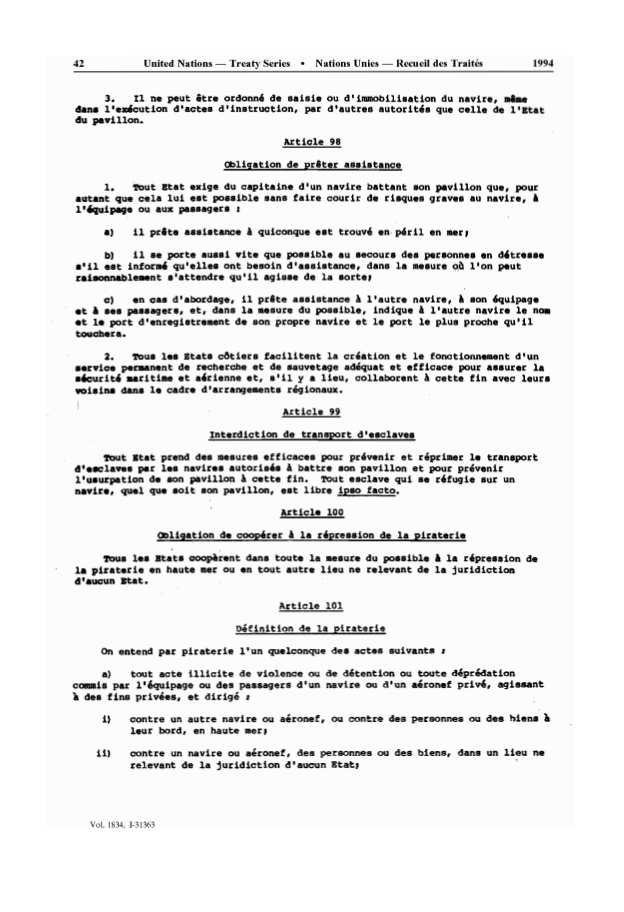 UNCLOS_fr_Page40 - aticles 97, 98, 99, 100 & 101 